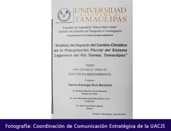 Otorga la UAT el Premio Universitario “Lic. Natividad Garza Leal” a Jazmín  Eduwigis Ruiz Maraboto
